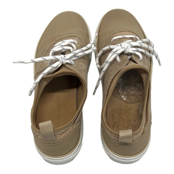 Jenni Kayne Natural Tan Leather Lace Up Casual Trainers Sneakers Women’s 38 - Picture 10 of 16